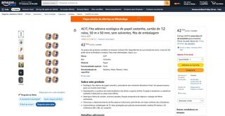 Acit 12 rolos fita adesiva ecológica (329)