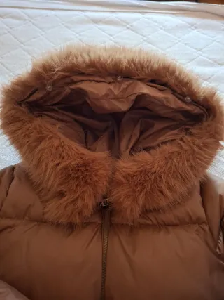 Plumas marrón con pelo desmontable