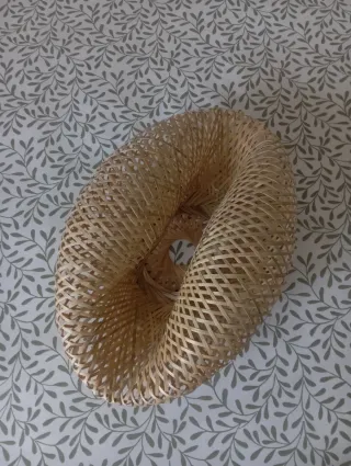 Lámpara de techo de mimbre