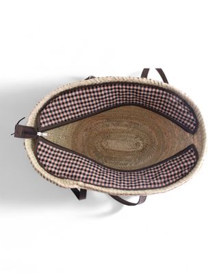 Bolso artesanal de paja Cuadritos