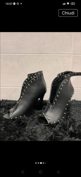 Scarpe con tacco rock nere 35