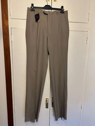 Pantalones Burberry Lana Beige