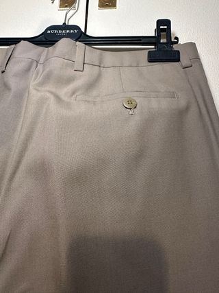 Pantalones Burberry Lana Beige