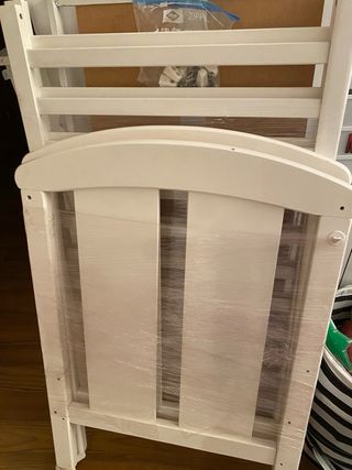 Cuna Colecho Madera Estrella Blanca ( con colchón)