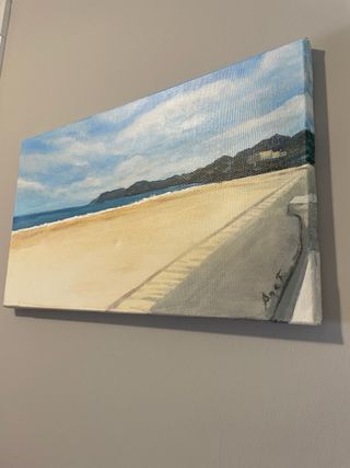 Cuadro original firmado.Playa Comillas