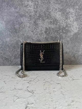 Bolso YSL Cocodrilo Negro