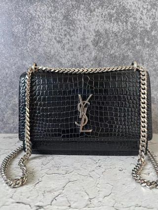 Bolso YSL Cocodrilo Negro