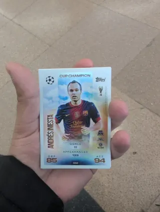 Cromos Topps Cup Champion Andrés Iniesta