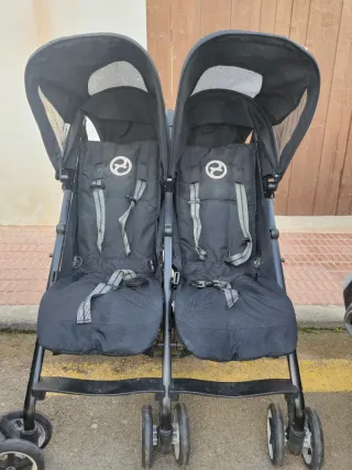 Carrito Gemelar Cybex Negro