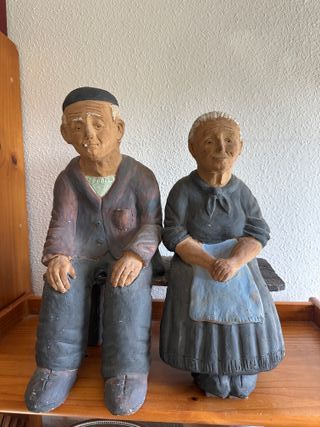 Pareja Figuras Decorativas Abuelos