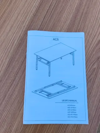 Mesa plegable madera y metal