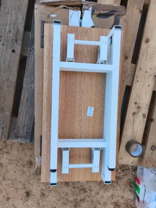 Mesa plegable madera y metal