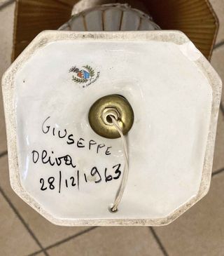 Lampada Capodimonte vintage anni '50-'60