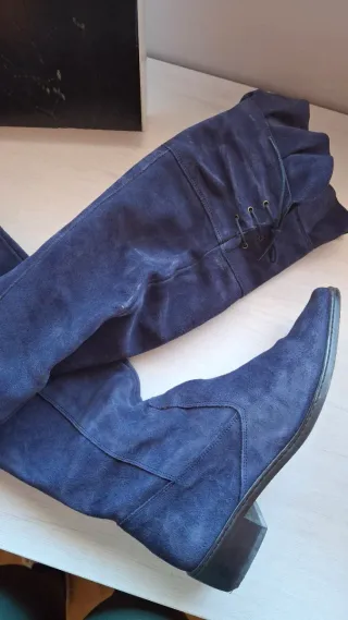 Botas altas Cuple azul ante