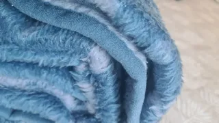 Manta azul para cama individual