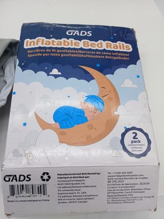Confezione da 2 Barriere da Letto Gonfiabili per Bambini Piccoli - Barriere di Viaggio Sicure - Protezione per Letto per Bambini - Barriere I