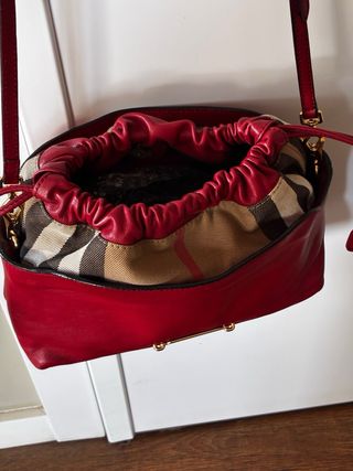 Bolso Burberry Piel y Lona 27x21 cm
