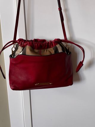 Bolso Burberry Piel y Lona 27x21 cm