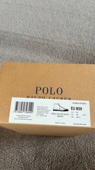 Nuevas! Deportivas altas loneta blancas Polo Ralph