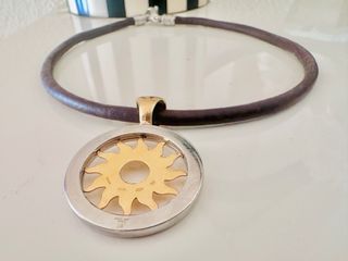 Colgante Bulgari Sol Oro y acero. ORIGINAL