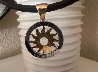 Colgante Bulgari Sol Oro y acero. ORIGINAL