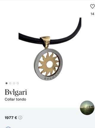 Colgante Bulgari Sol Oro y acero. ORIGINAL