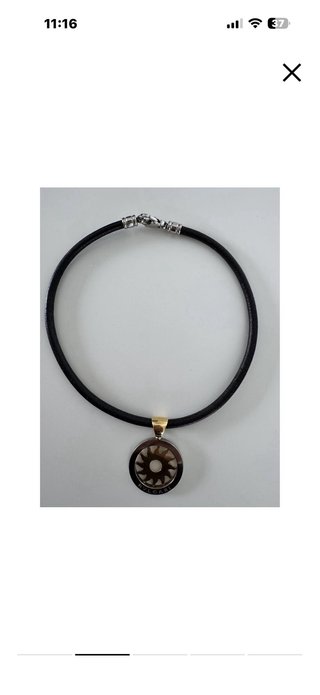 Colgante Bulgari Sol Oro y acero.  ORIGINAL
