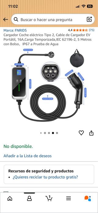 Cargador coche eléctrico