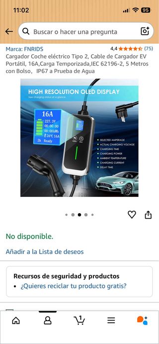 Cargador coche eléctrico