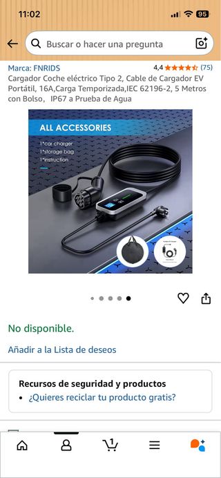 Cargador coche eléctrico