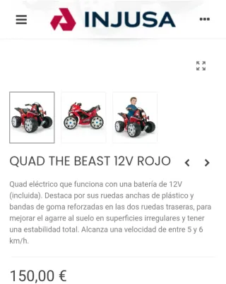 Quad Injusa 12V Rojo