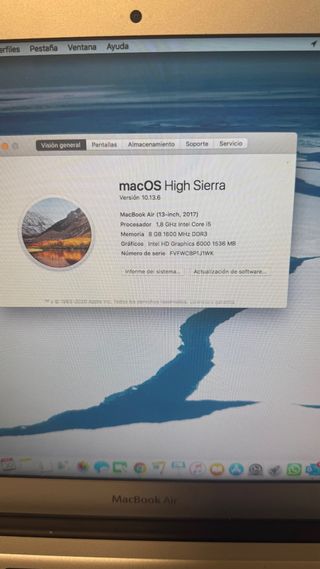 MacBook Air 13 2017 Intel Core i5 8GB RAM....