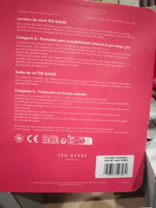 Gafas de sol aviador Ted Baker doradas