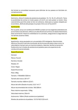 Bicicleta Eléctrica Plegable Negra