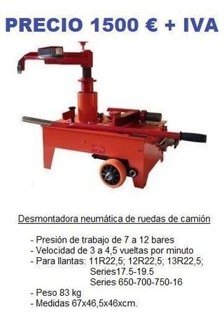 NUEVA: Desmontadora de ruedas de camión neumática