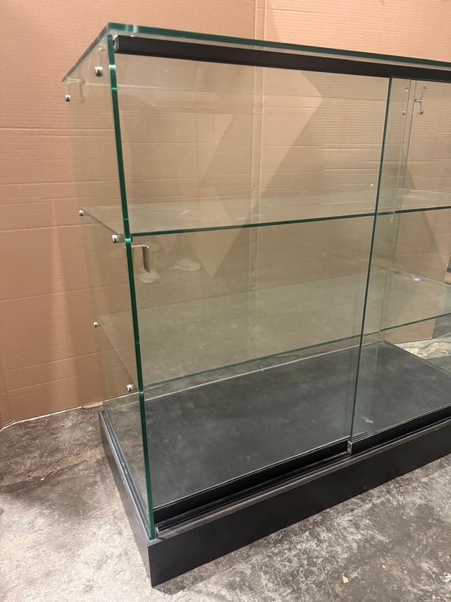 Vitrina expositora de cristal