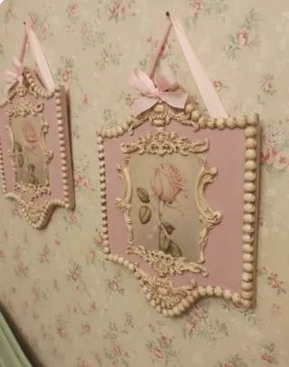 Cuadros Vintage Rosa Empolvado (2uds)