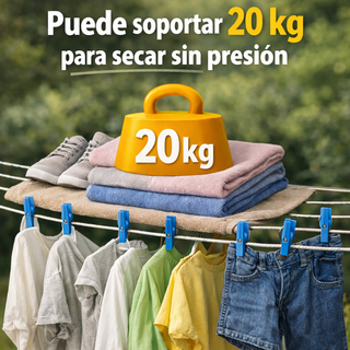 Tendedero Hilo Retráctil Plegable