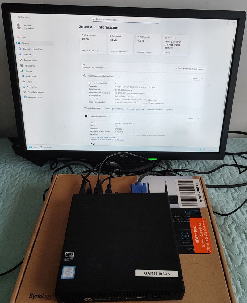 Micro PC HP Core-i7 con 16GB de RAM y 500GB de SSD