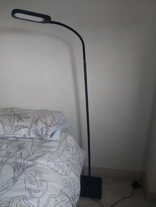 Lámpara de pie moderna negra de Led