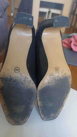 Zapatos de salón piel negro talla 36