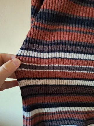 Camiseta canalé Mango Rayas Talla M