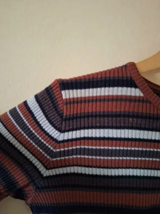 Camiseta canalé Mango Rayas Talla M