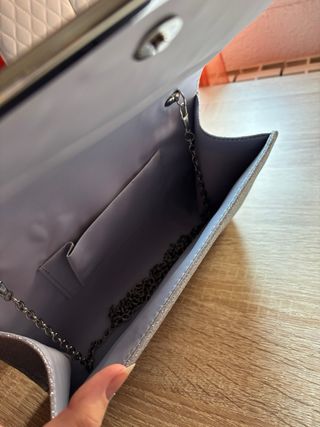 Bolso de fiesta plateado brillante