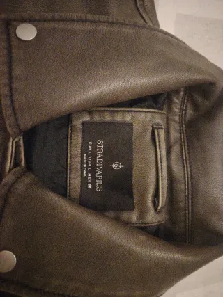 Chaqueta Stradivarius Cuero Talla L Mujer