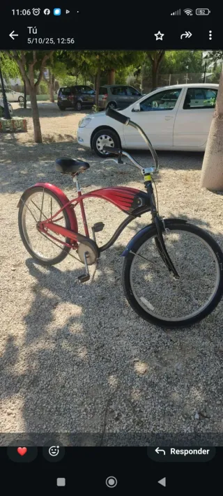 Bicicleta Cruiser Americana Roja