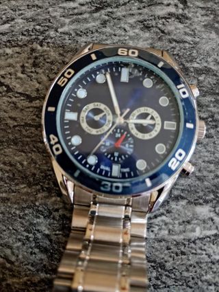 Orologio Avon Cronografo Blu e Argento