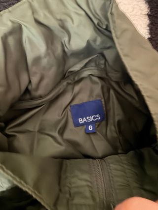 Chubasquero Basics Verde Talla G Impermeable