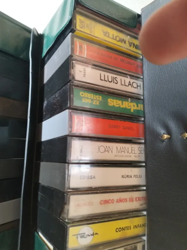 Porta cassettes vintage verde
