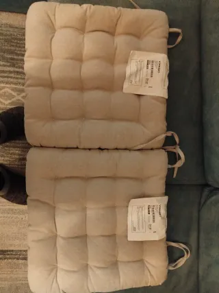 Cojines silla Ikea beige (2 unidades)